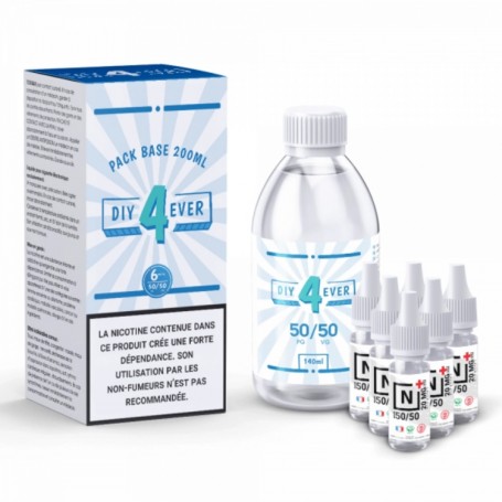 Pack Base DIY 200ml 6 mg - DIY4EVER 50/50