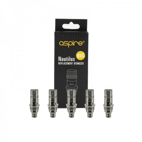 Résistances Aspire BVC Nautilus 0.4Ω & 0.7Ω Mesh - Pack de 5