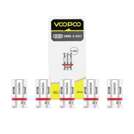 Résistances Voopoo PnP VM3 V2 0.45Ω - Mesh - Pack de 5