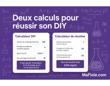 Calculateurs DIY & Nicotine pour réussir vos e-liquides maison